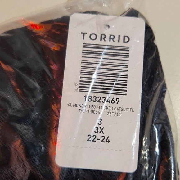 ❤️NWT VINTAGE TORRID CATSUIT - FULL LENGTH - LEOPARD ANIMAL PRINT PLUS SIZE - Picture 7 of 13